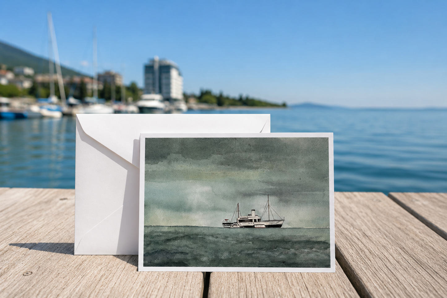 ⚓️ Kunstkarte Schiff - Evelyne Germann